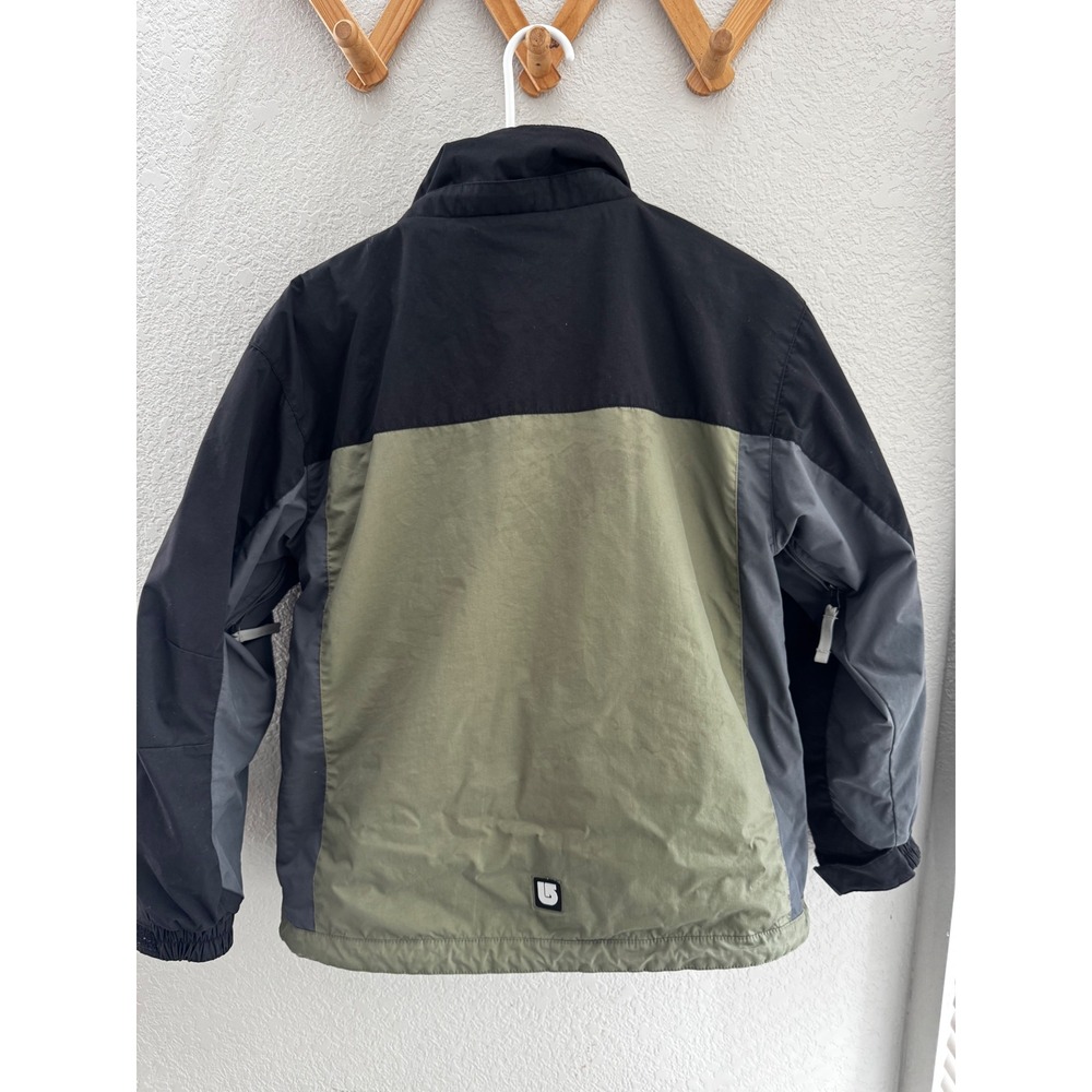 Burton Kids Snowboard Jacket Olive Green Colorblock Full Zip Size L 14-16 *read - Picture 9 of 10